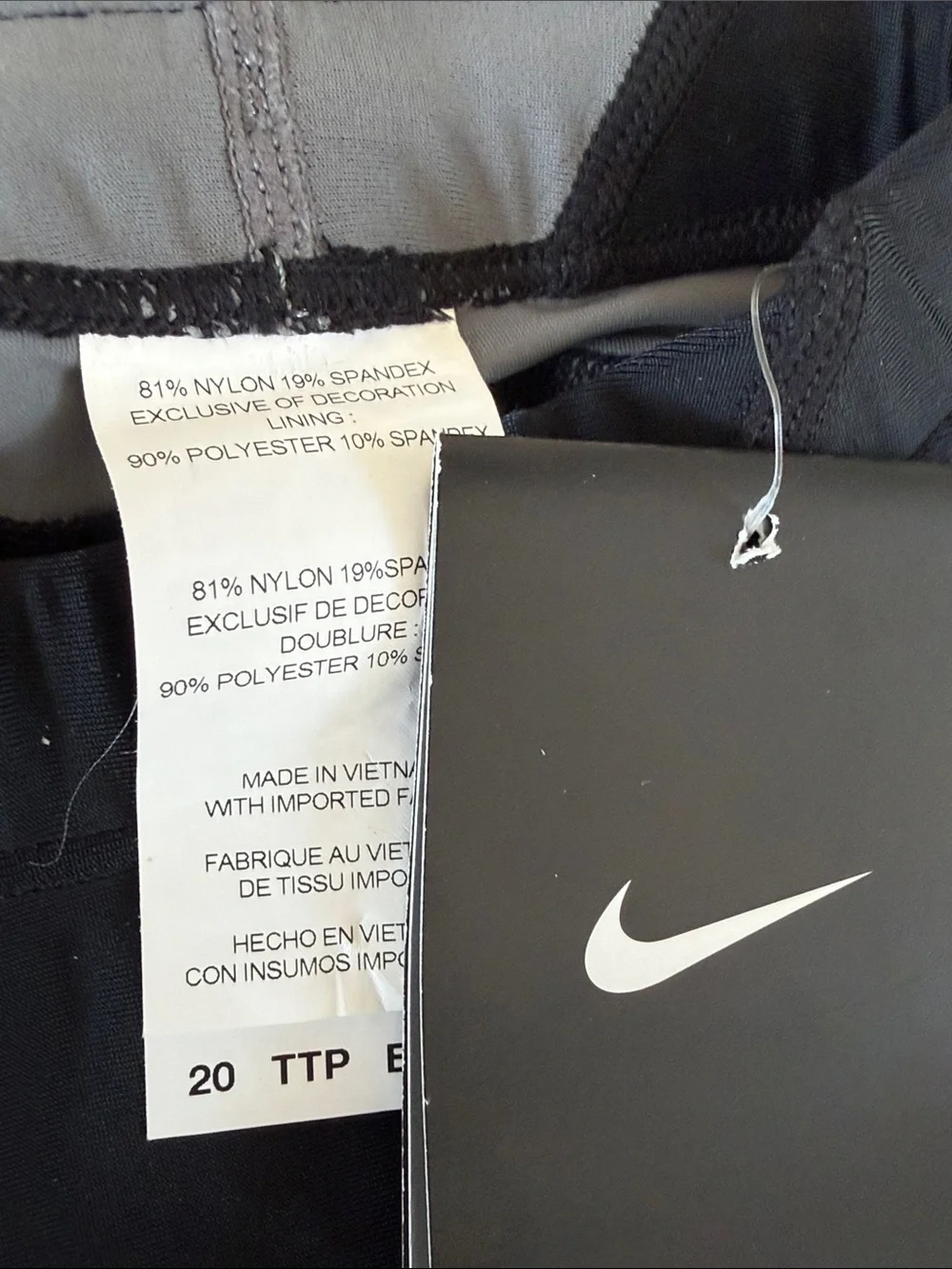 Nike NX Boys Jammer Swim Shorts Black Grey Colorblock Size 20 NWT